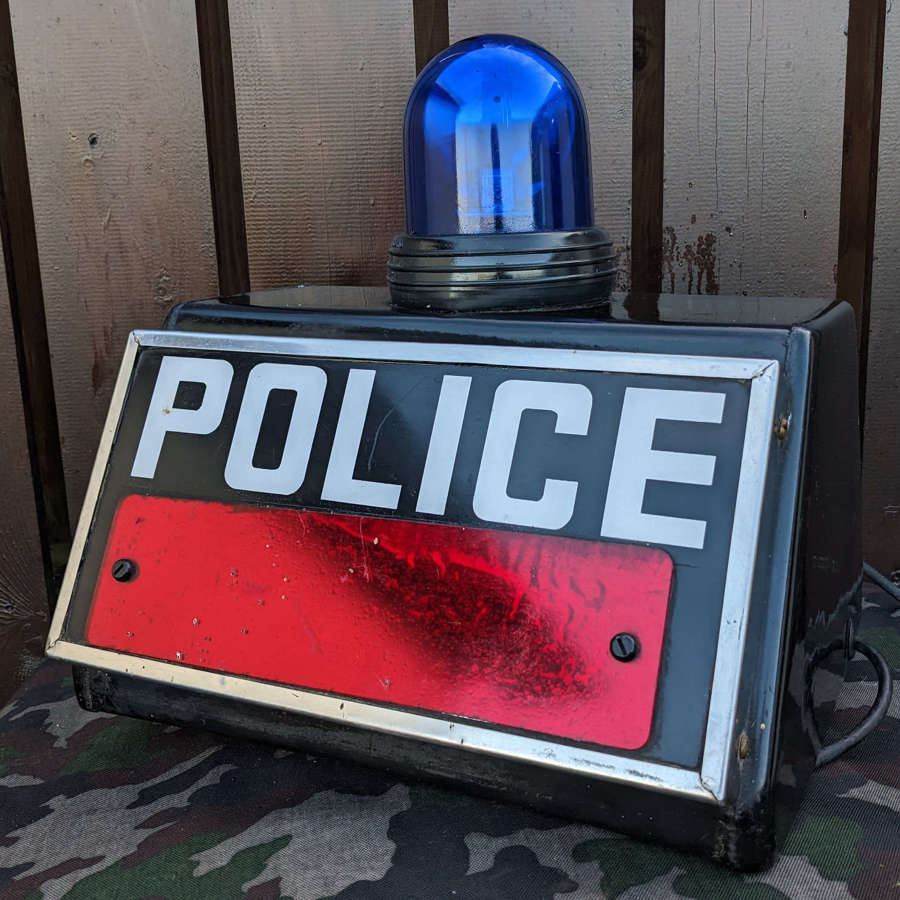1970's Royal Ulster Constabulary Magnetic Vehicle Roof Identification Light Box