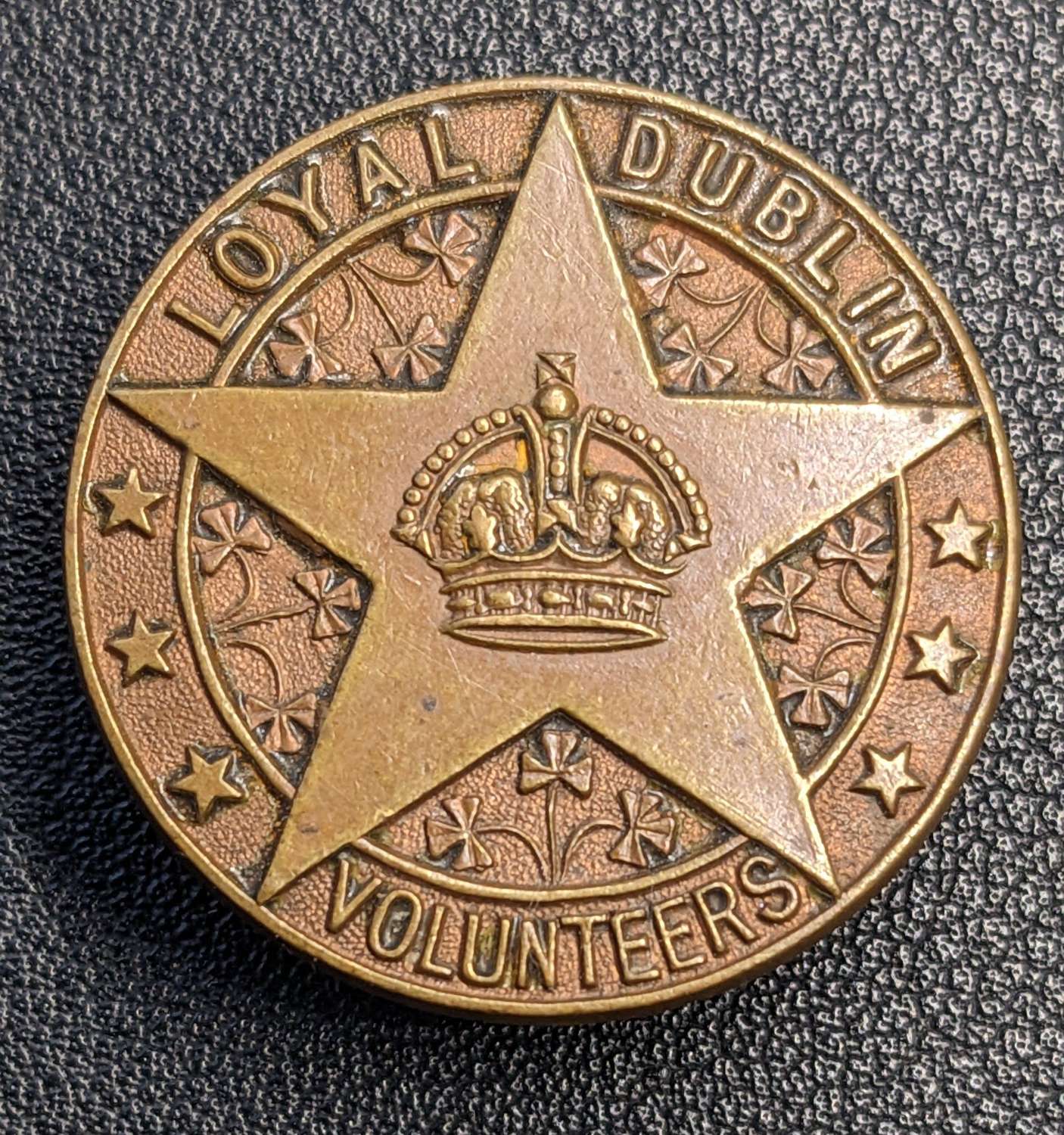 Rare Loyal Dublin Volunteers Buttonhole Membership Badge