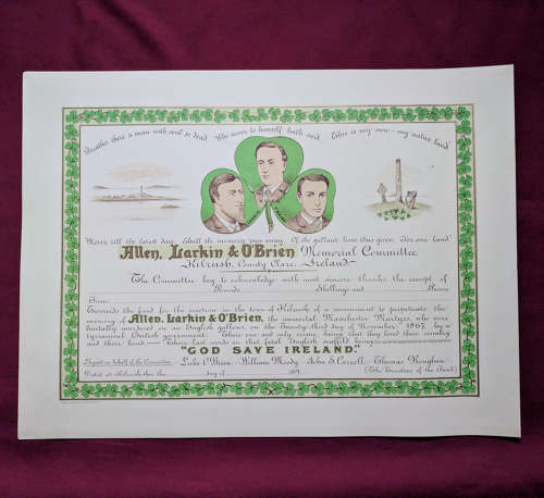 Original Donation Certificate 