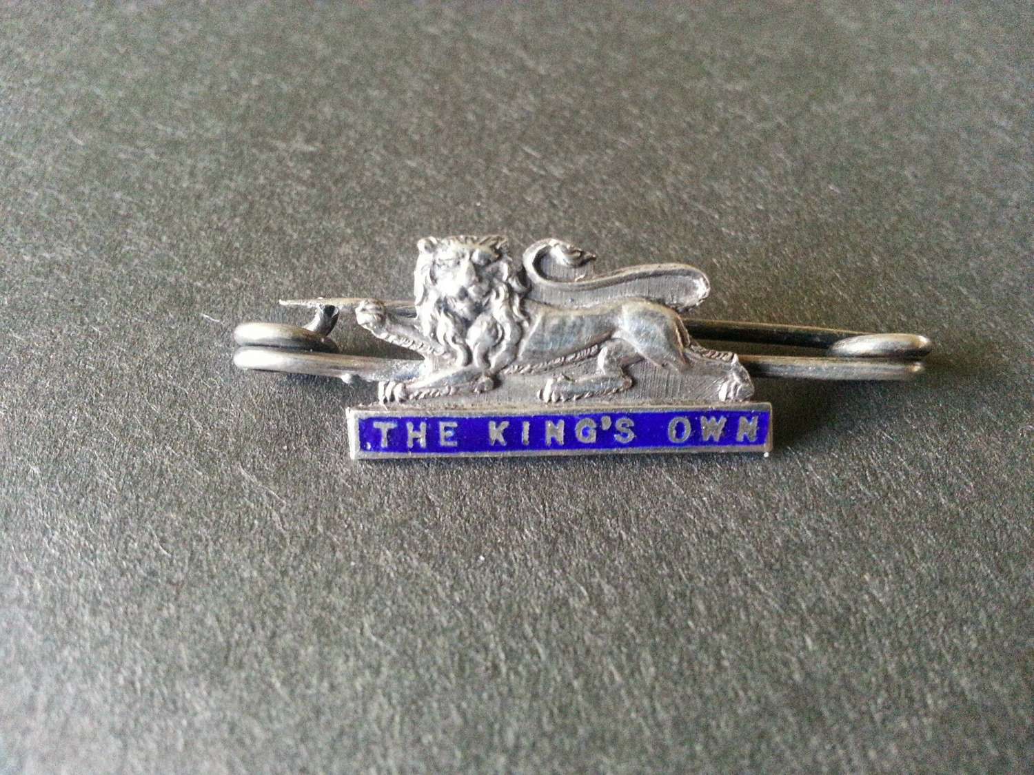 The Kings Own Regiment Silver Sweetheart Brooch