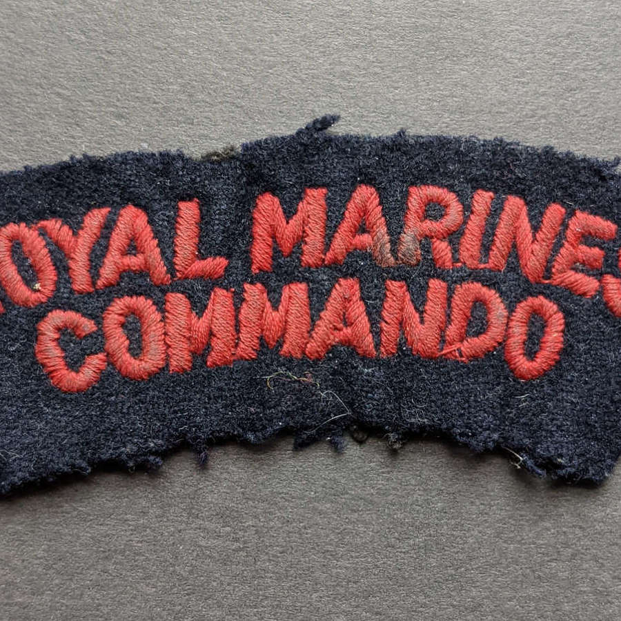 WWII Royal Marine Commando Cloth Shoulder Title