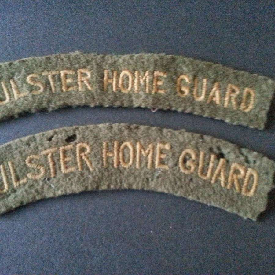 Rare Ulster Home Guard Shoulder Titles