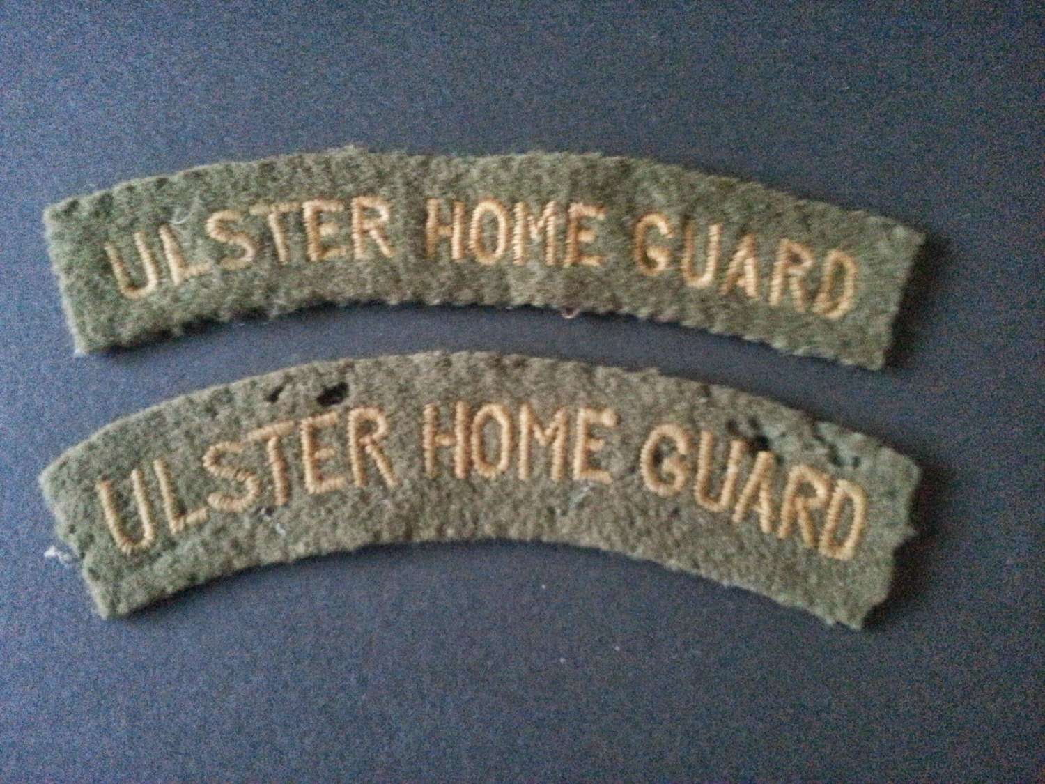 Rare Ulster Home Guard Shoulder Titles