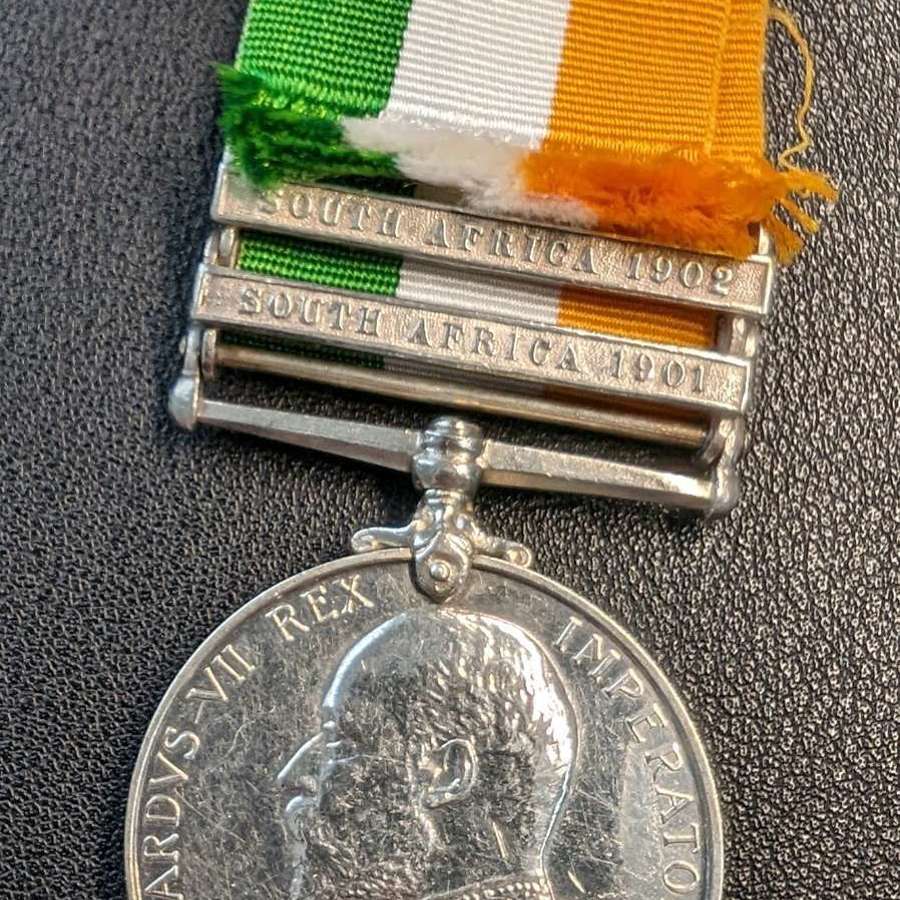 Kings South African Medal with Two Bars "North Lancashire Regiment"