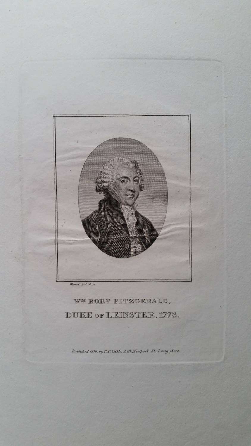 Period Engraving 2nd Duke of Leinster
