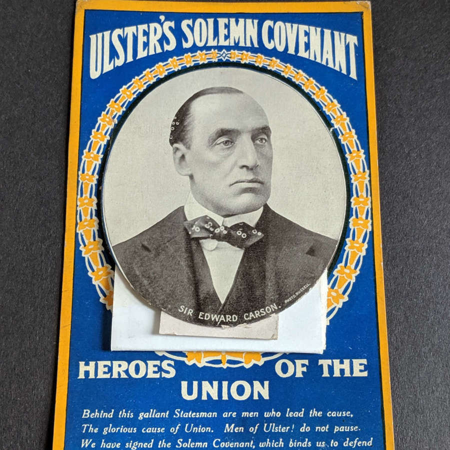 Ulster Solemn Covenant Sir Edward Carson Hero's of the Union Postcard
