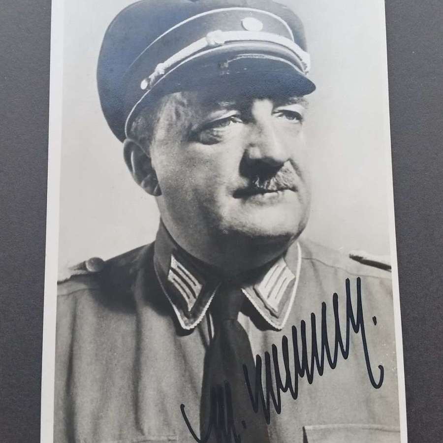 Hand Signed Picture Postcard of  Pro Michael Werner of The NSDAP