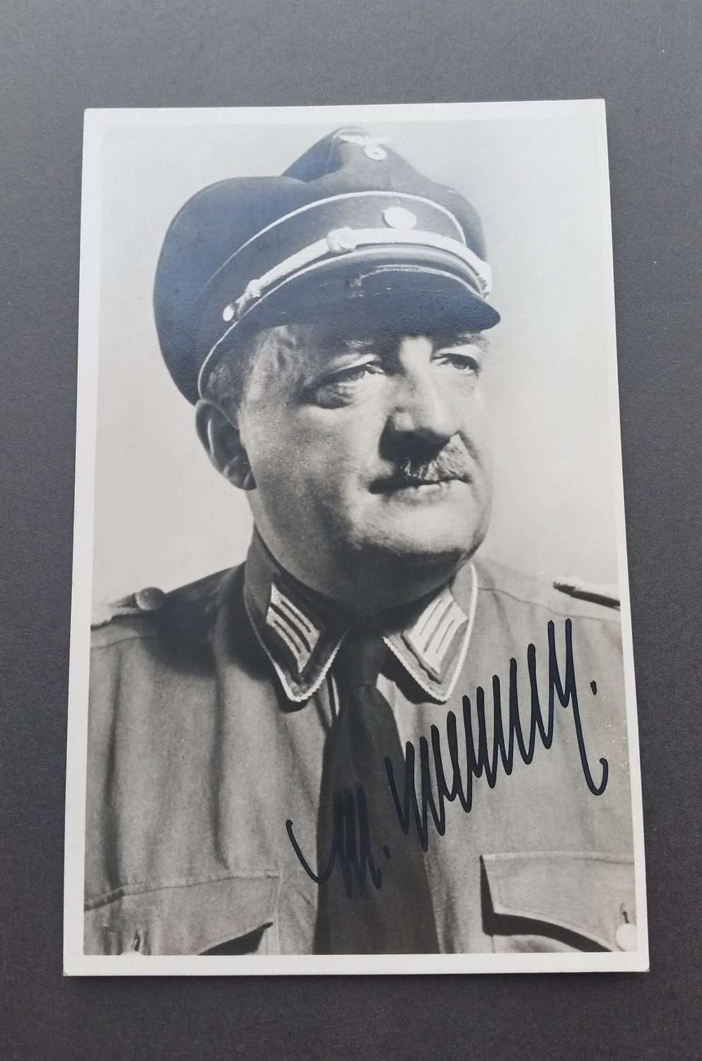 Hand Signed Picture Postcard of  Pro Michael Werner of The NSDAP