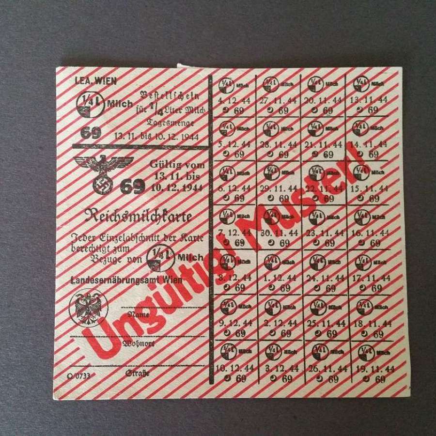 WWII German Ration Coupons Dated 1944