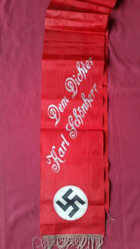 Rare Funeral Sash of Karl Schönherr