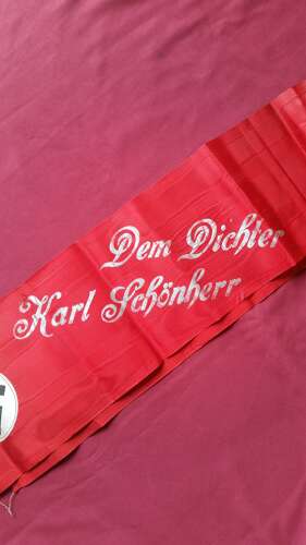 Rare Funeral Sash of Karl Schönherr
