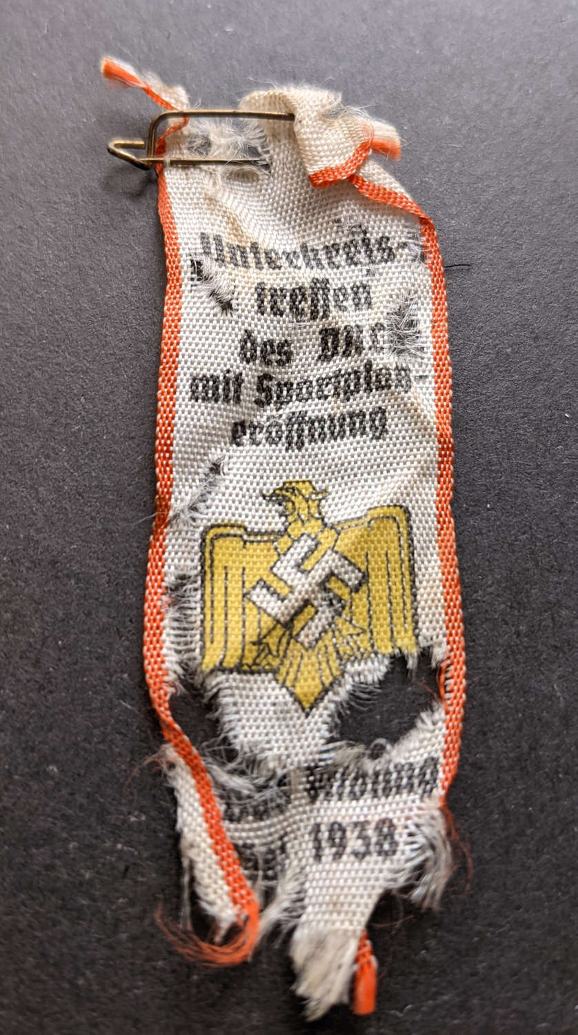 Third Reich Sports Convention Ribbon (Damaged)