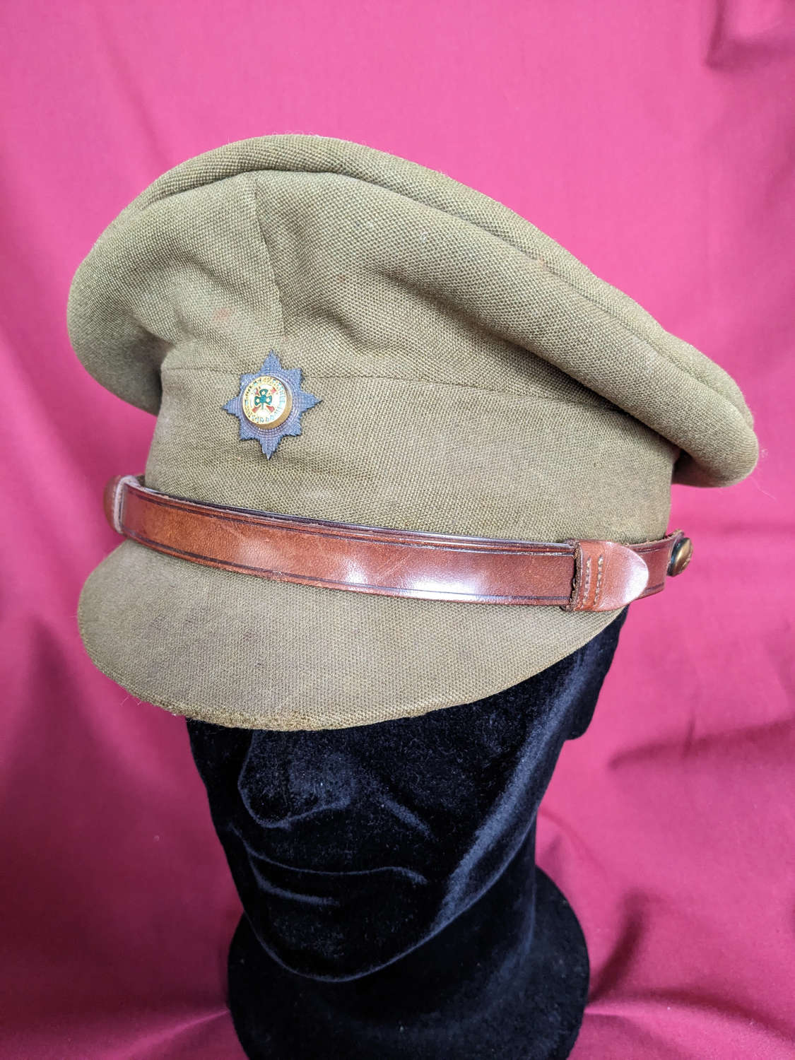 Named Irish Guards Officers Service Visor Cap 