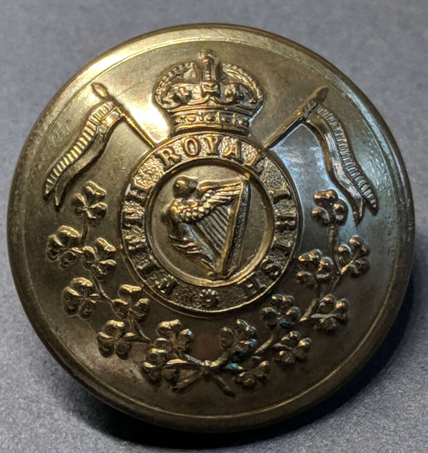 Edwardian 5th Irish Lancers Tunic Button