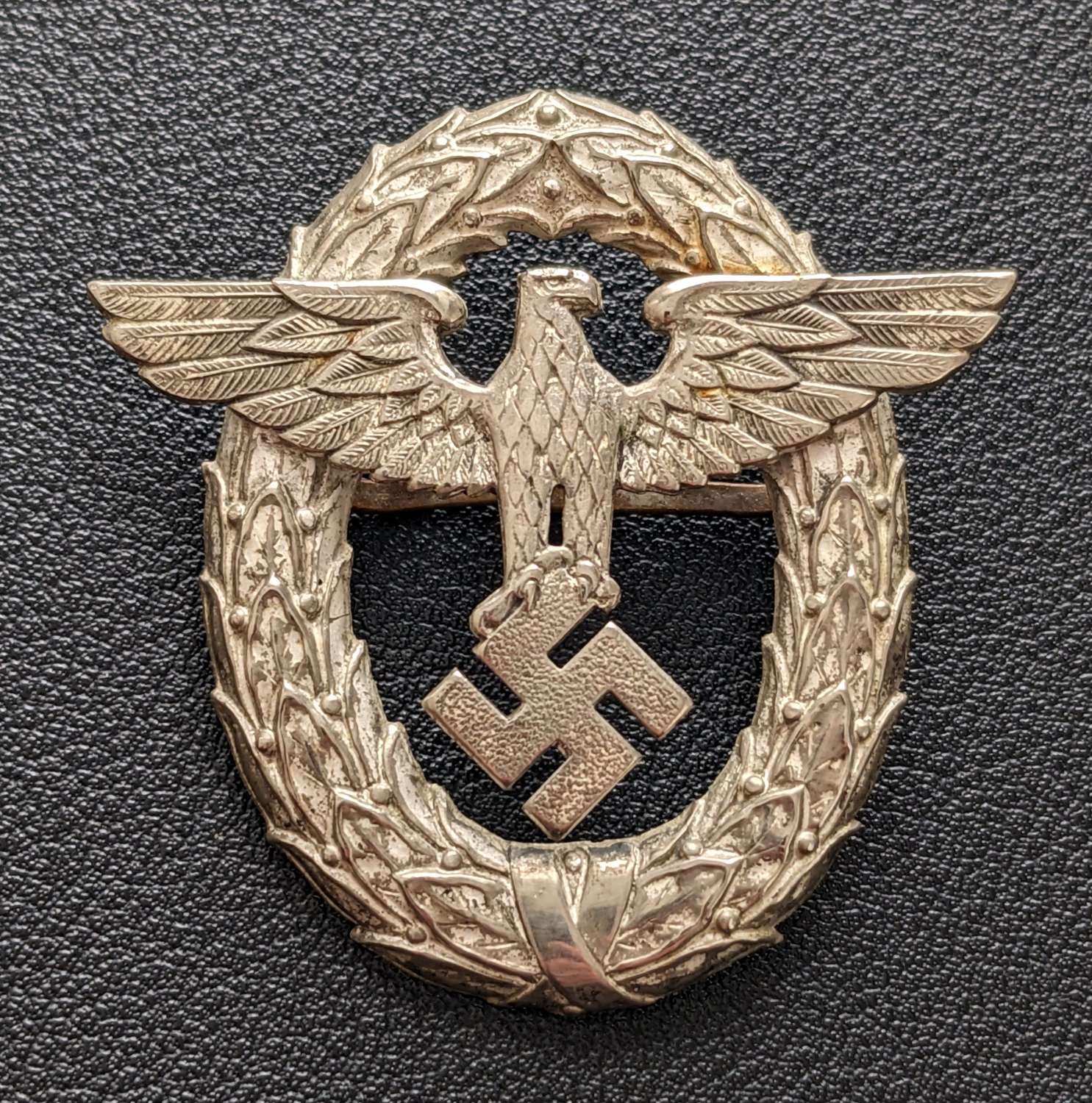 1st Pattern German Fire Police Visor Cap Badge