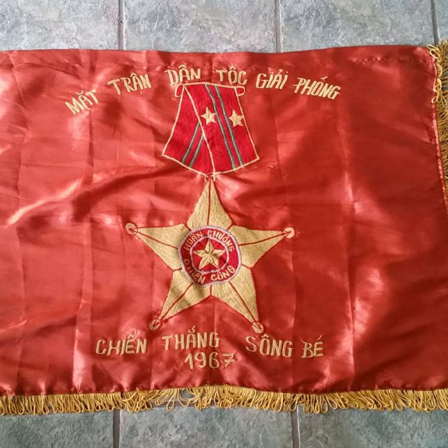 Large Viet Cong Military Banner ( Reproduction )