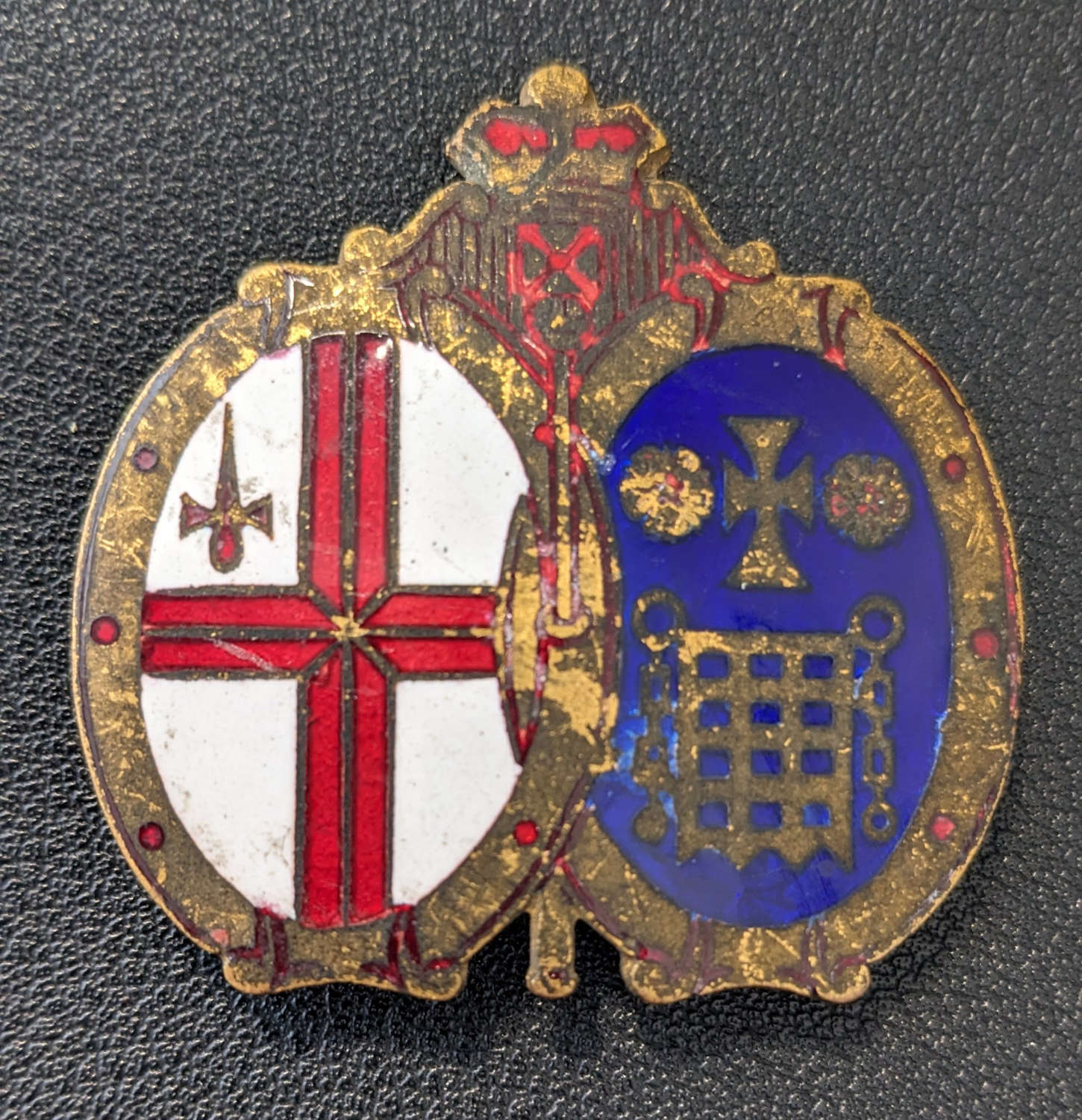 Victorian Possible Derry/Londonderry Related Enamel & Gilt Badge