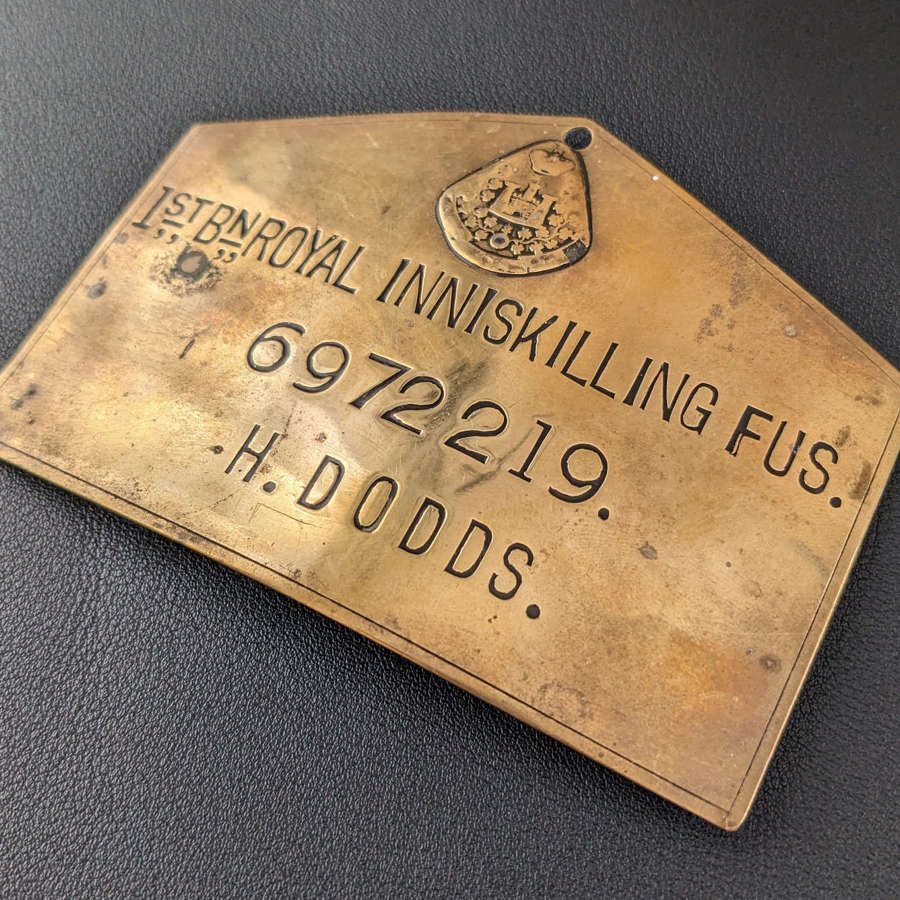 1st Battalion Royal Inniskilling Fusiliers Bed Plate
