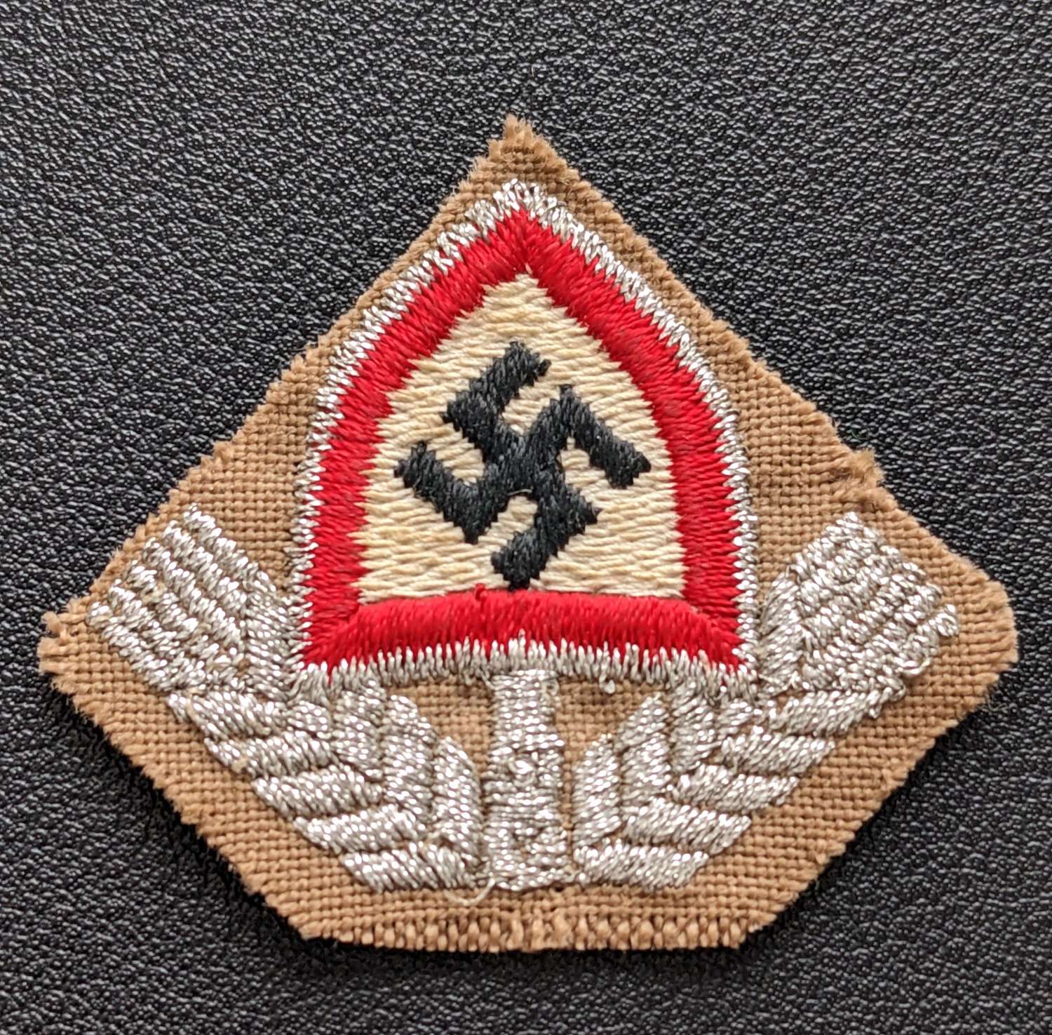 German RAD (Labour Korps) Bullion Cloth Cap Badge