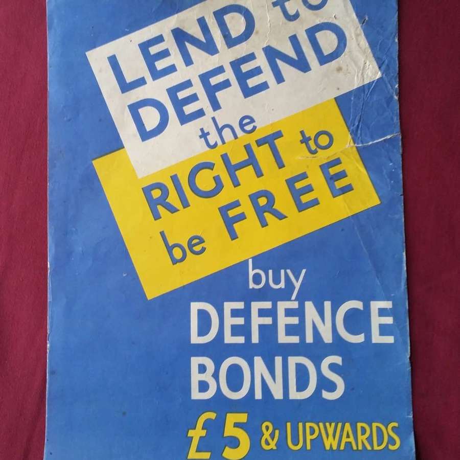 WWII Lend to Defence Bonds Poster