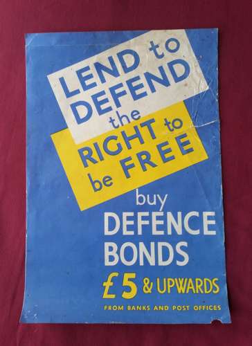 WWII Lend to Defence Bonds Poster