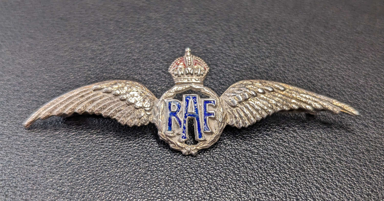 WWII Silver Royal Air Force Sweet Heart Brooch