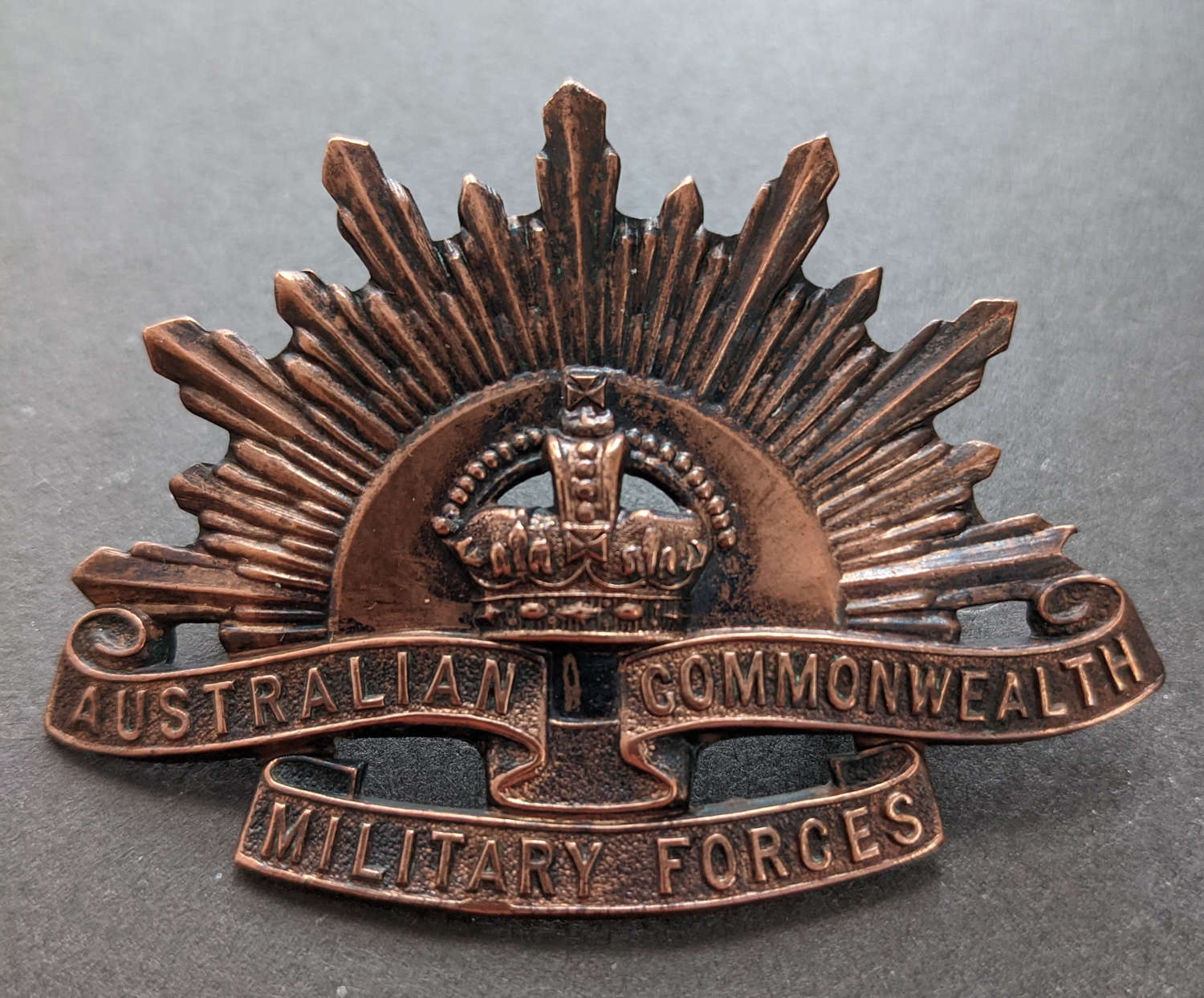 WW1 Australian Commonwealth Military Forces Bronze Cap Badge
