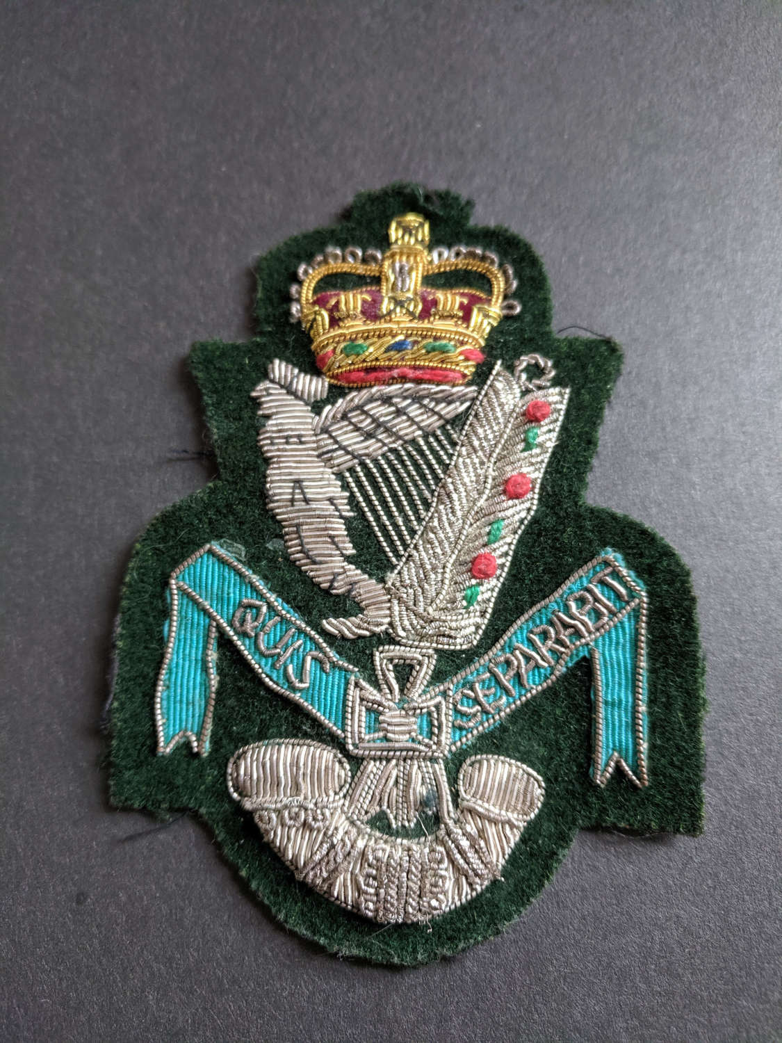 20th Century Royal Ulster Rifles Association Blazer Badge