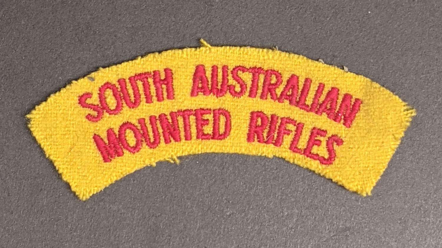 WWII South Australian Mounted Rifles Shoulder Title