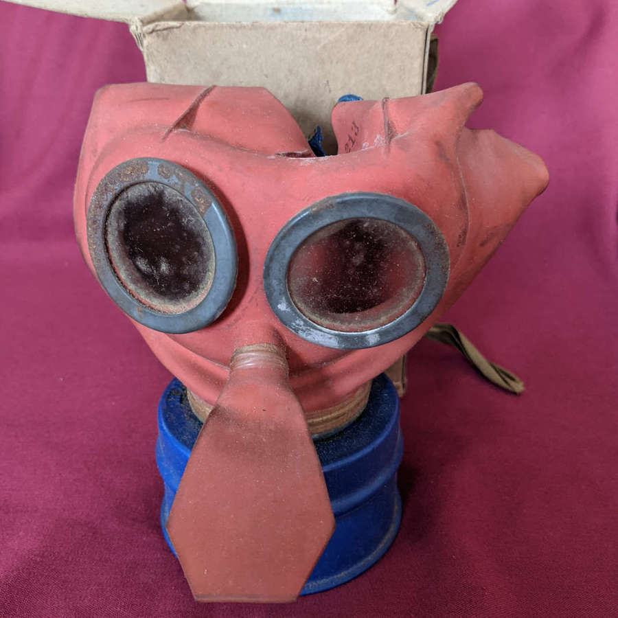 Boxed WWII Child's Gas Mask "Mickey Mouse Gas Mask"