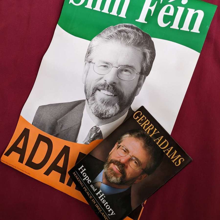 Former Sinn Féin President Election Poster & Signed 2003 Book