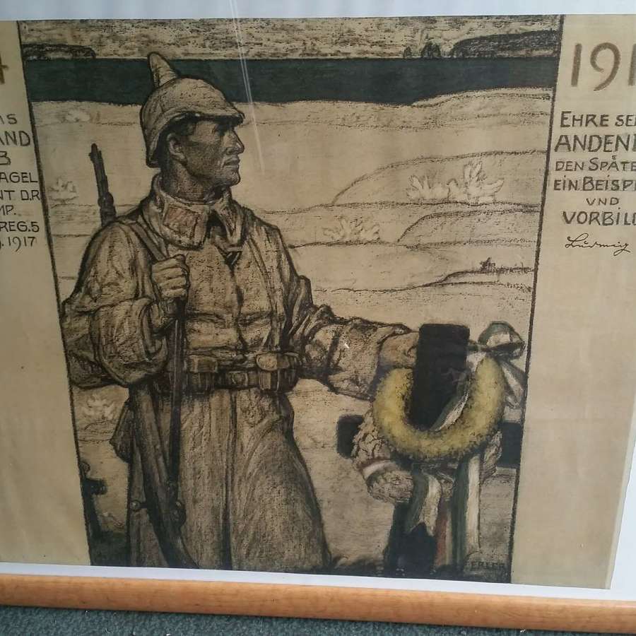 Large Imperial German Memorial Poster