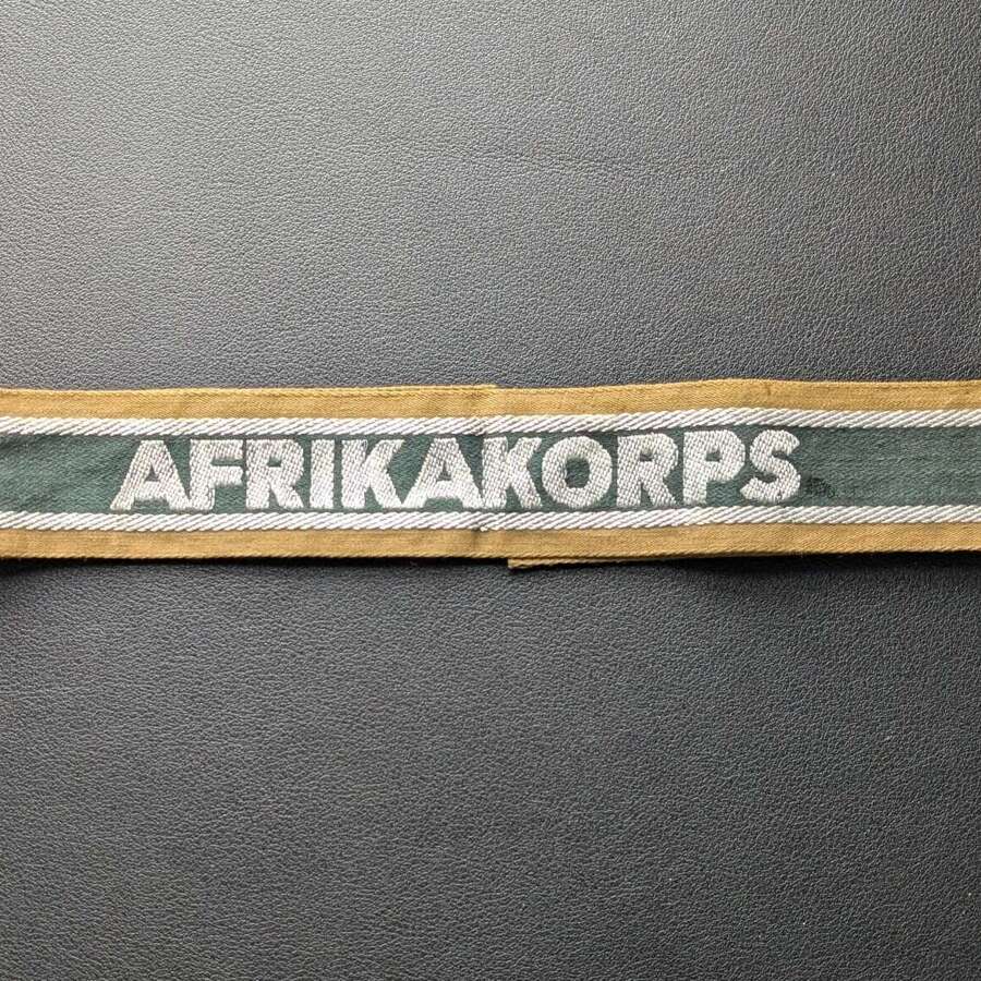 Original Afrika Korps Cuff Title