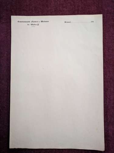 Ersatzkommado Flanderns u. Wallonien Der Waffen SS Headed Notepaper