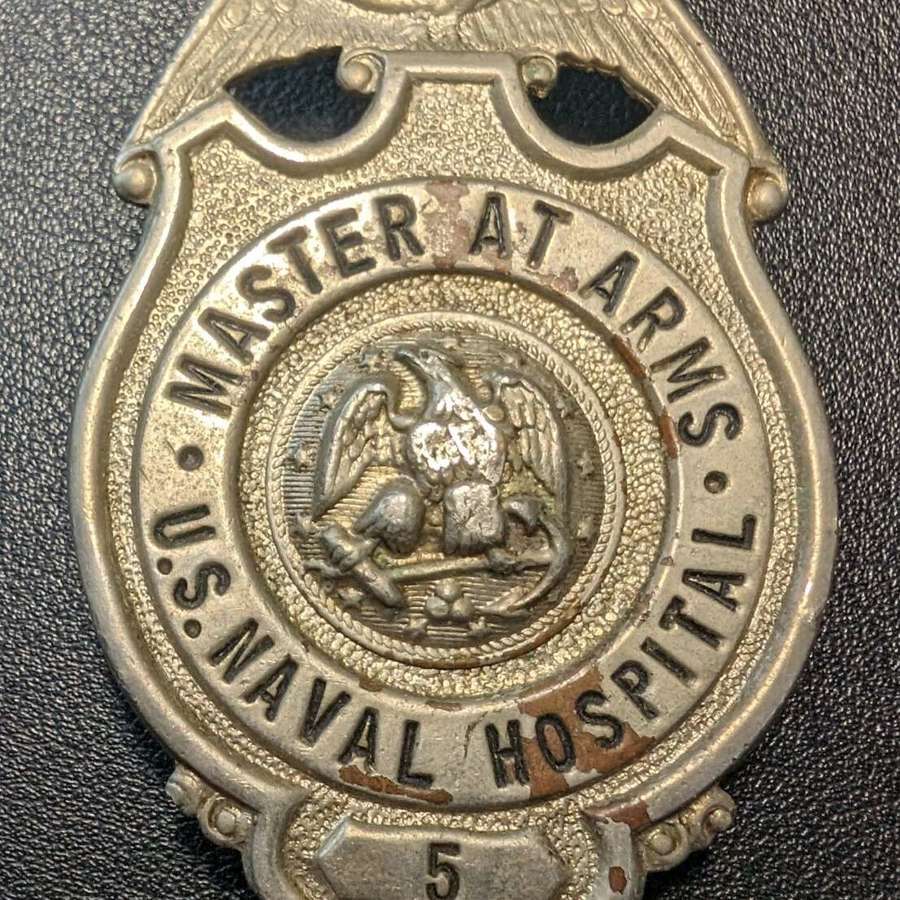 WWII Period Master at Arms U.S. Naval Hospital "5" Shield