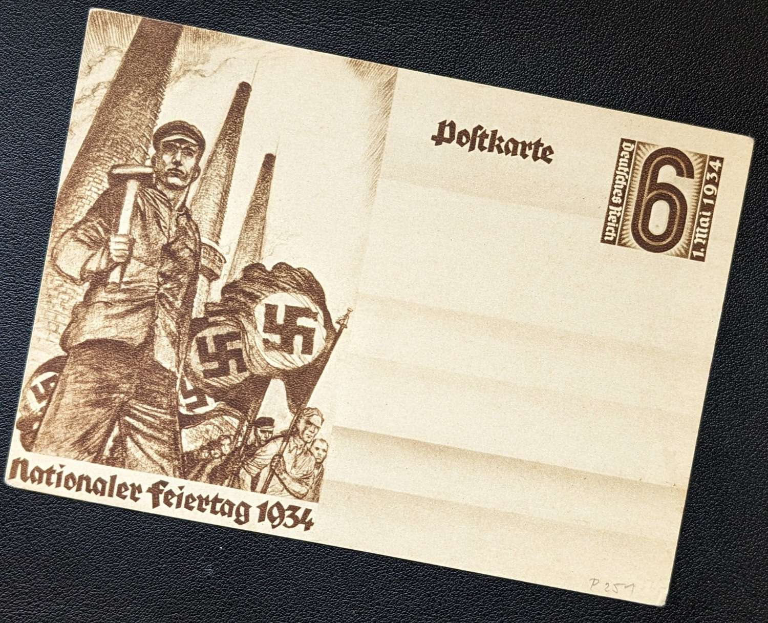 Early NSDAP 1934 National Holiday Postcard