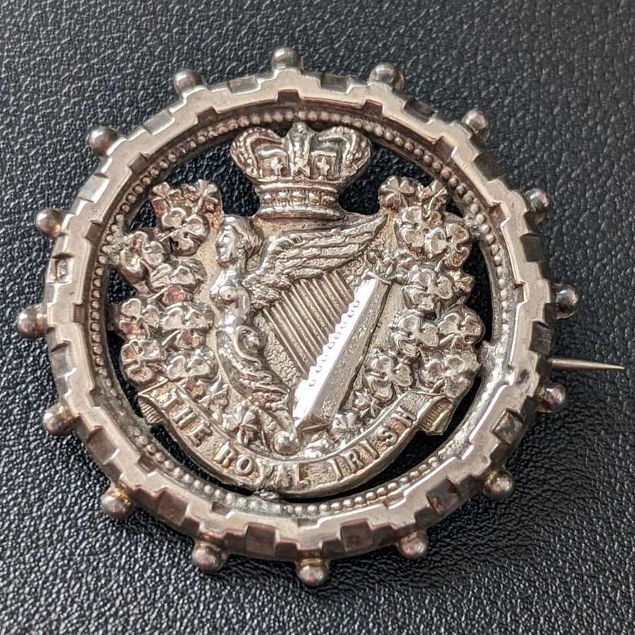Rare Victorian Silver Royal Irish Sweetheart Brooch