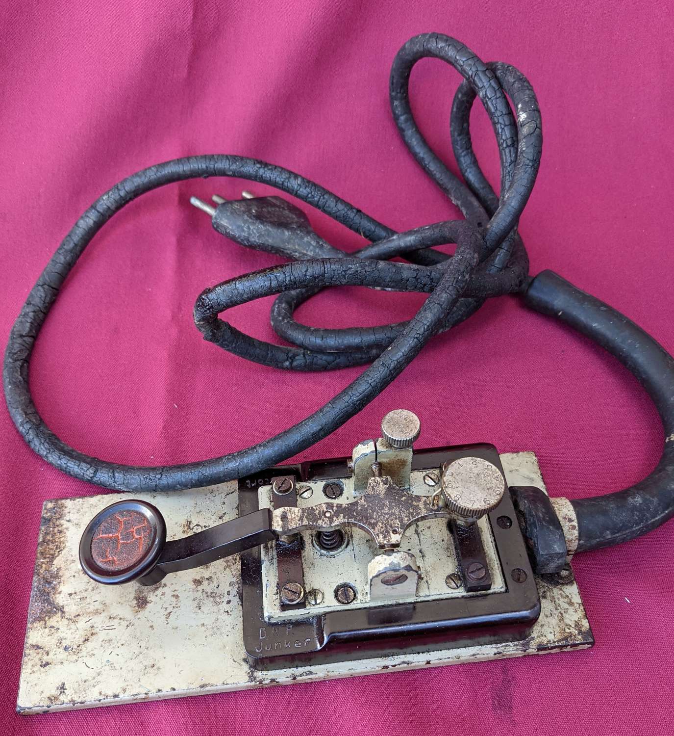 German Kriegsmarine/U-Boat Morse Key Unit with Original Cable