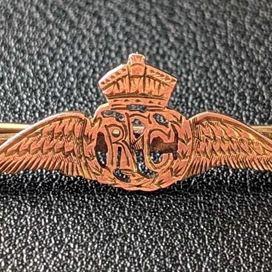 WWI 9ct Gold Royal Flying Corps  Sweetheart Brooch