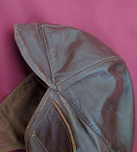 Early 20th Century German Aviation/Driving Leather Helmet