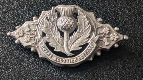 Royal Scottish Reserve Regimental Silver Brooch