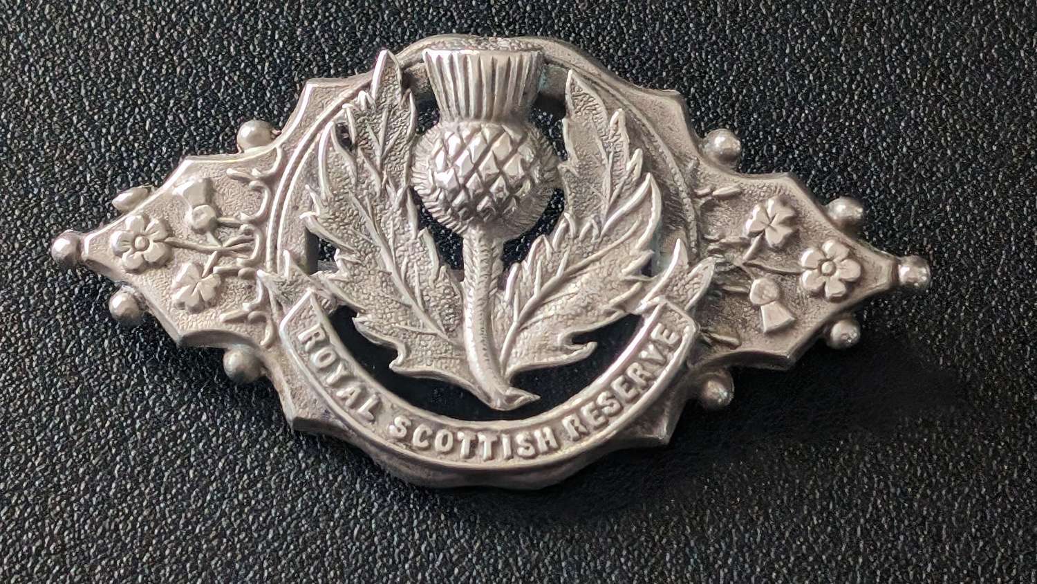 Royal Scottish Reserve Regimental Silver Brooch