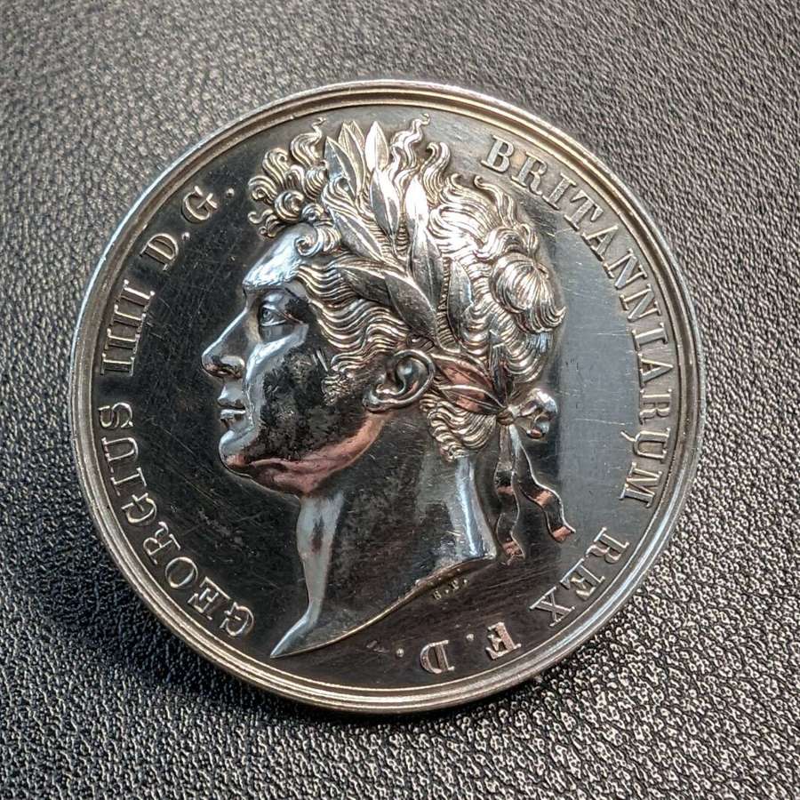 George IV Silver Coronation Medal Dated 1821