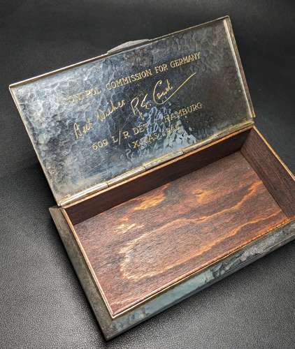 Allied Control Combined Commission for Germany Plated Cigarette Box