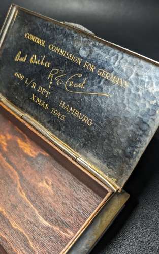 Allied Control Combined Commission for Germany Plated Cigarette Box