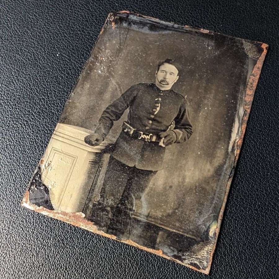Early Royal Irish Constabulary Tinplate Photograph