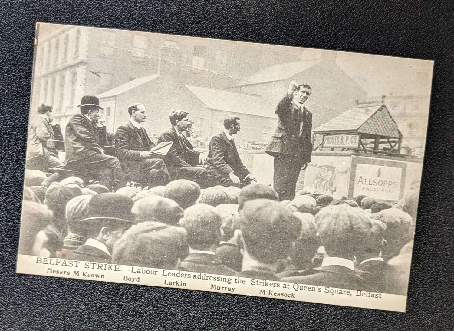Belfast Strike Queen's Square 1907 Postcard