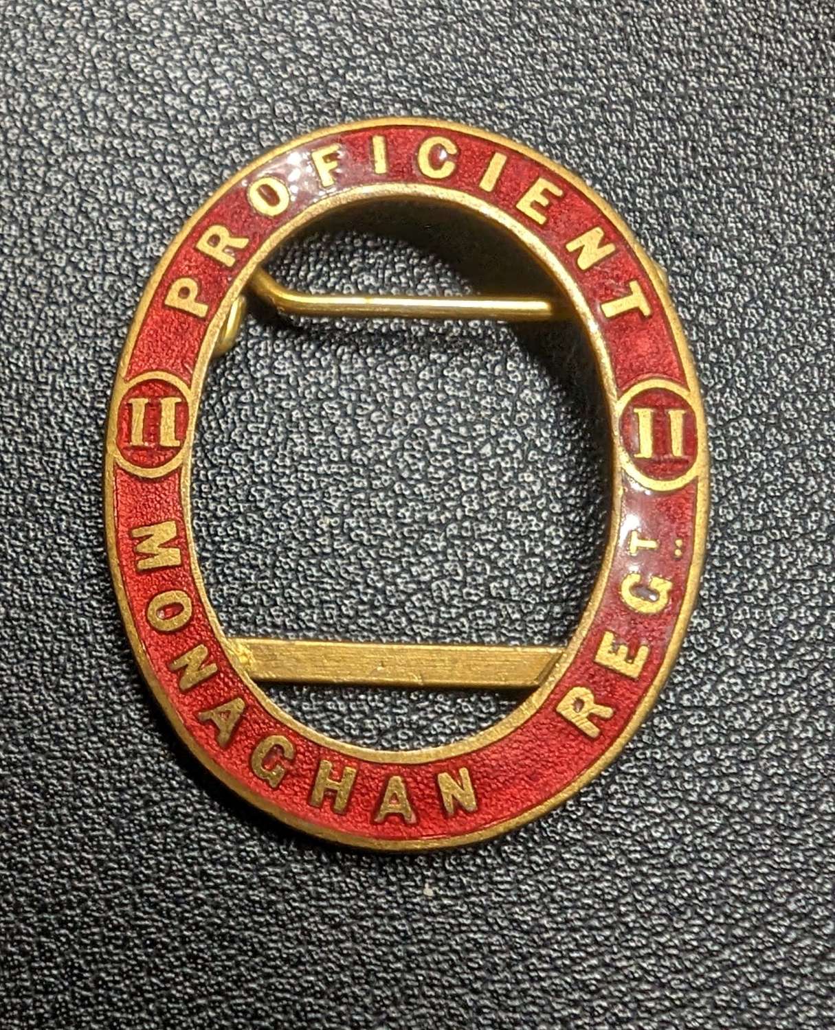 UVF County Monahan Regiment 2nd Battalion Red Enamel  Proficiency Ring