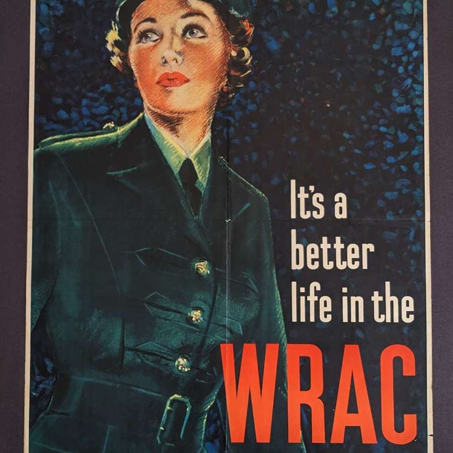 WWII "It's Better Life in the WRAC" Women Royal Army Corps Poster