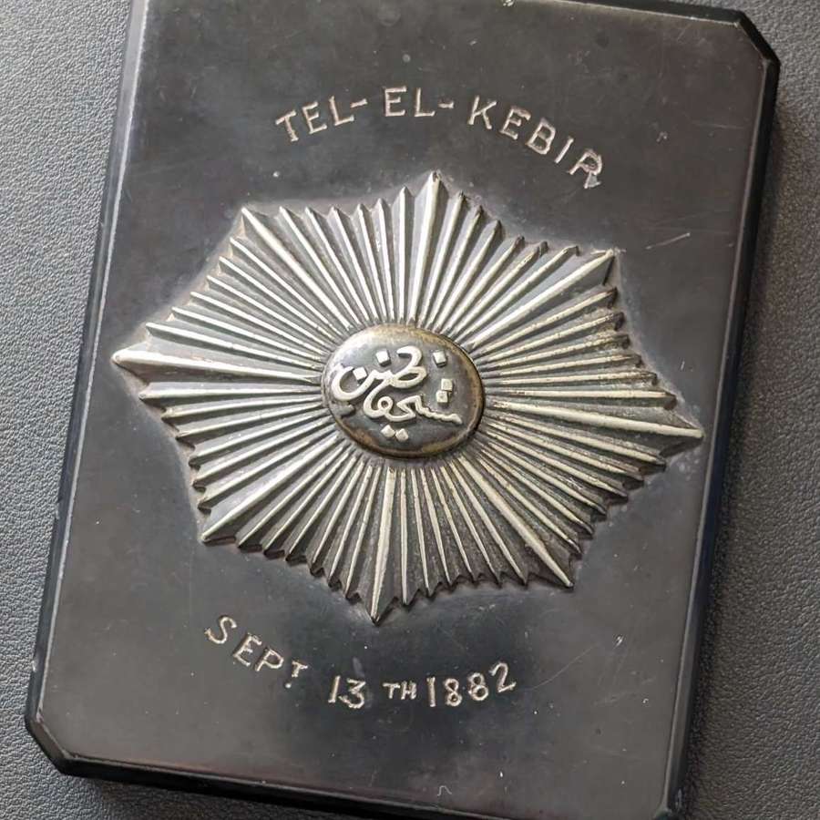 Presentation Plaque Tel-El-Kebir Battle Sept 13th 1882